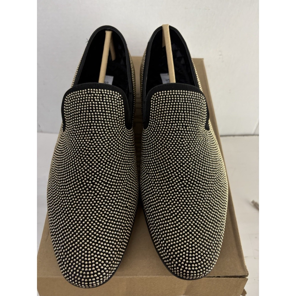 Steve Madden Men's Mezmoryz Slip On Loafers Gold/Black Studded Fashion Size 10M - Picture 5 of 6